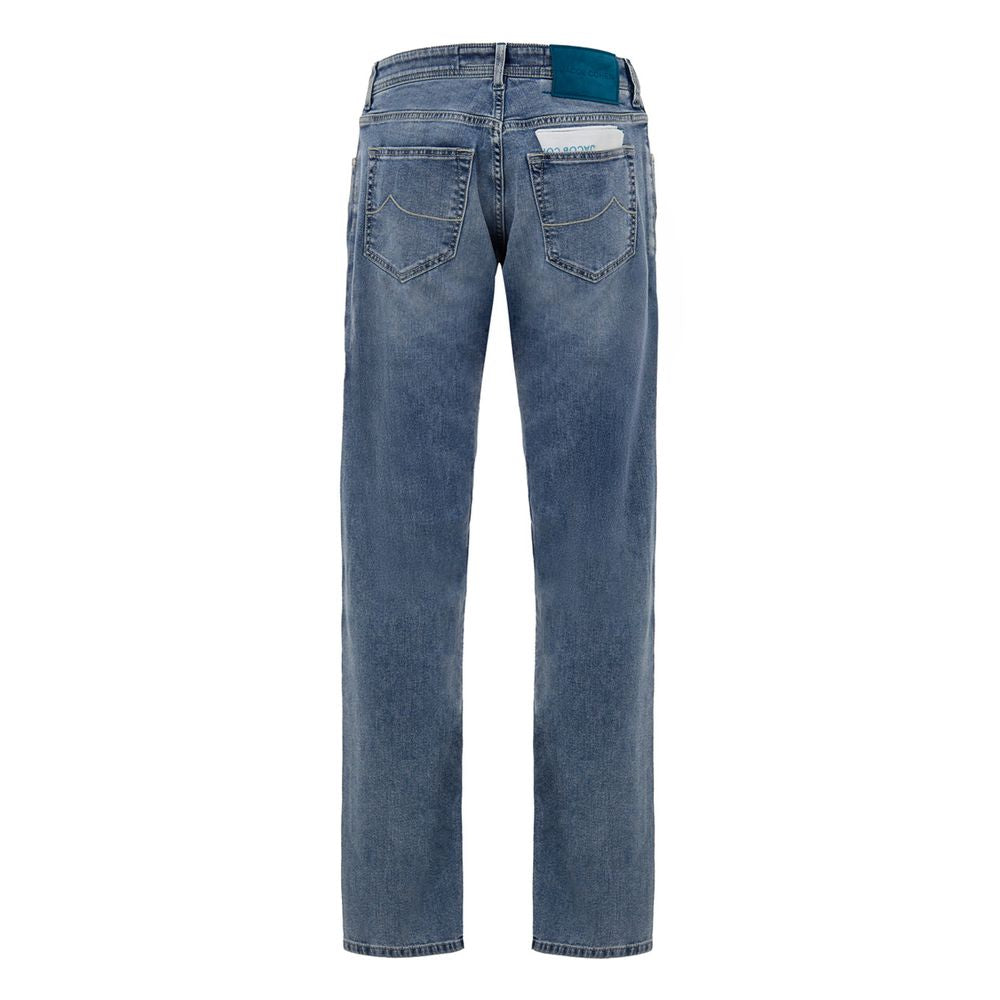 Blue Cotton Skinny Jean