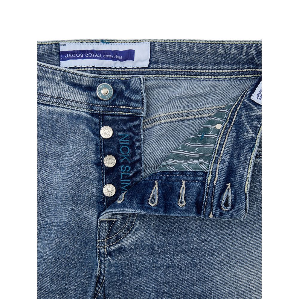 Blue Cotton Skinny Jean