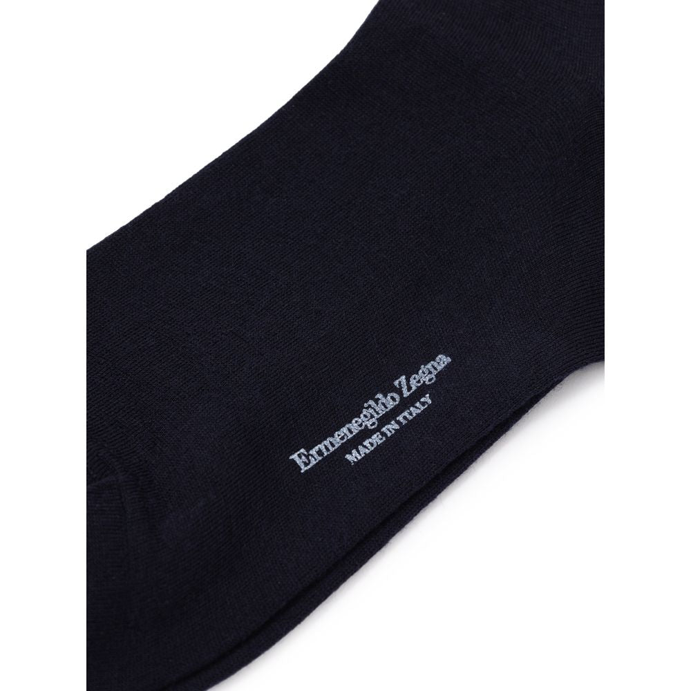 Navy Blue Wool Socks