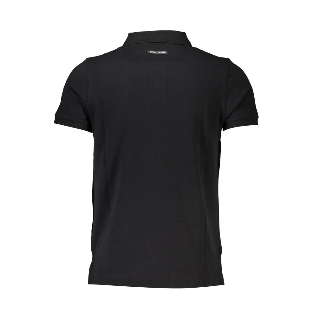 Black Cotton Polo Shirt
