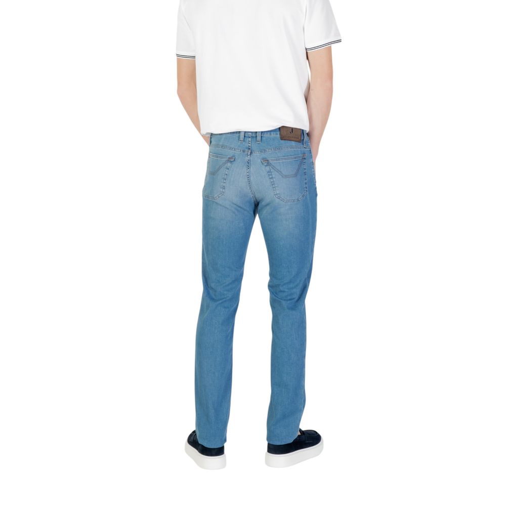 Light Blue Cotton Skinny Jeans