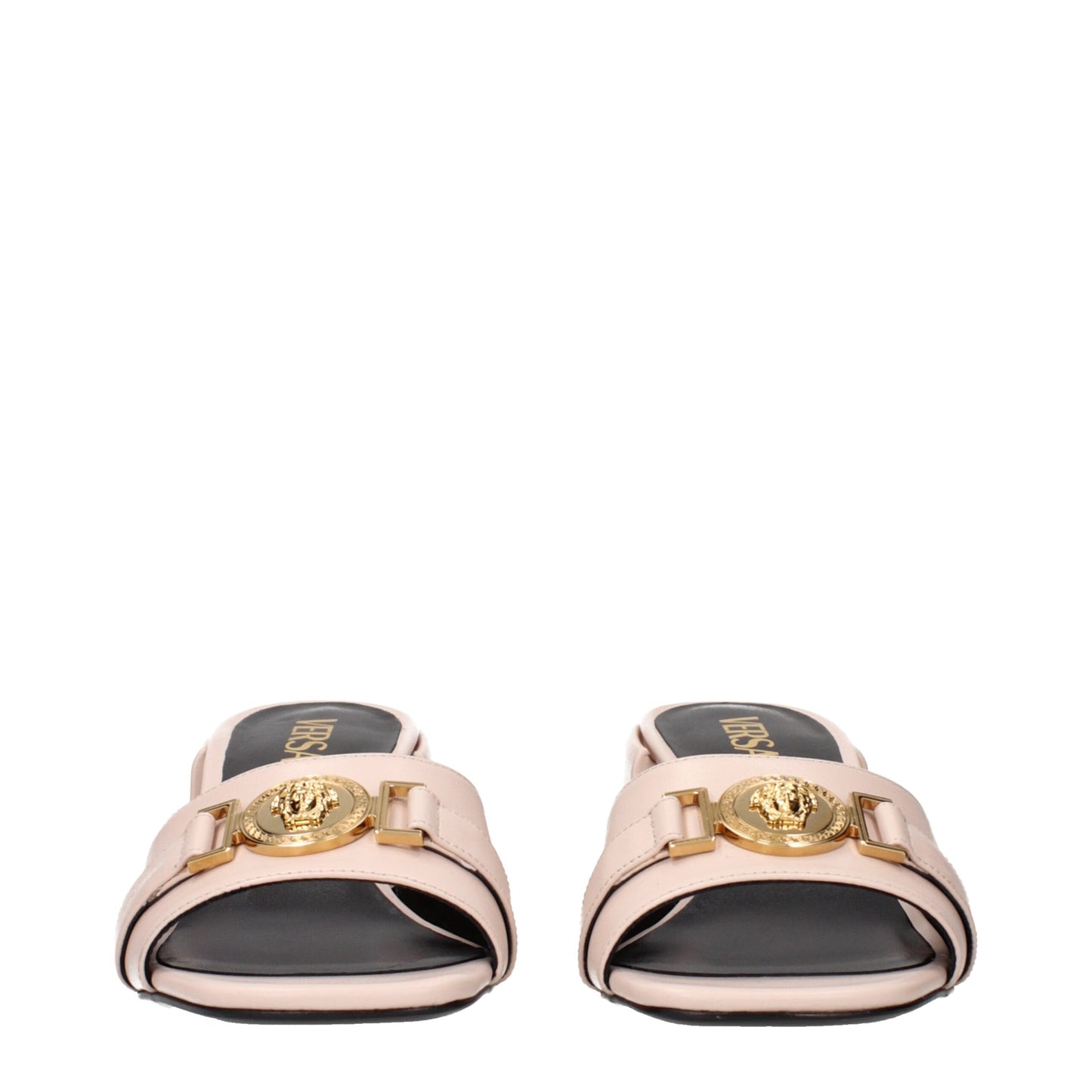 Pink Leather Platform Sandals