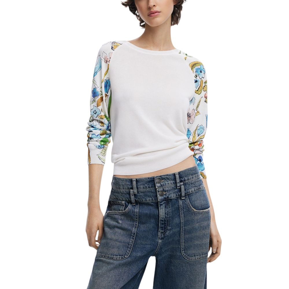 White Viscose Sweatshirt