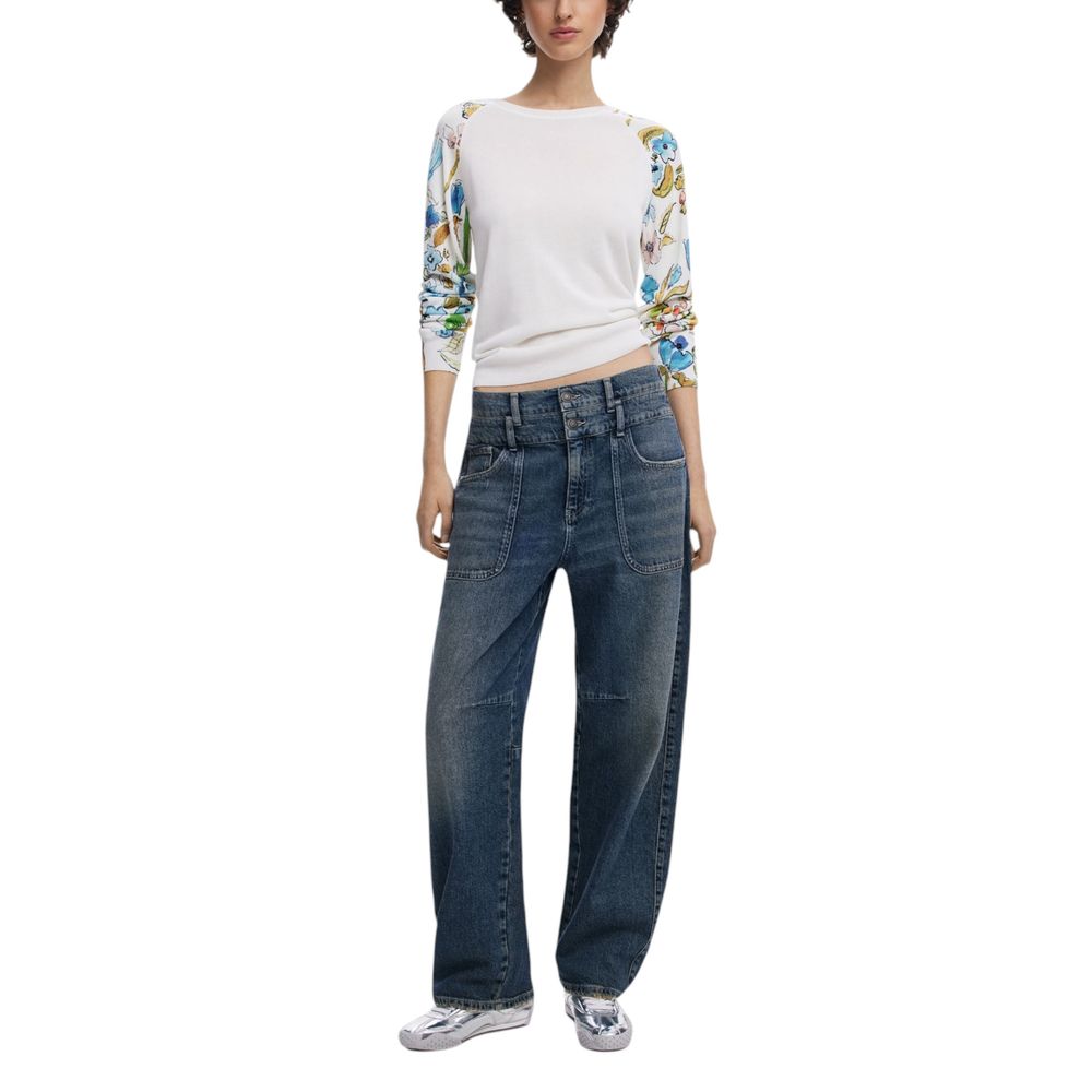 White Viscose Sweatshirt