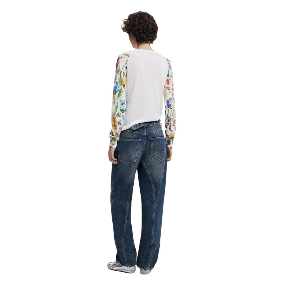 White Viscose Sweatshirt