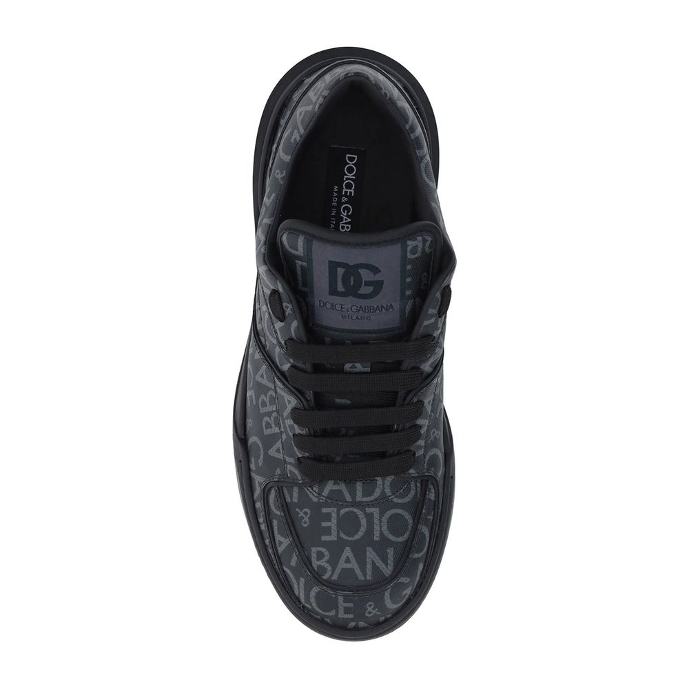Black Cotton Low Top Sneakers