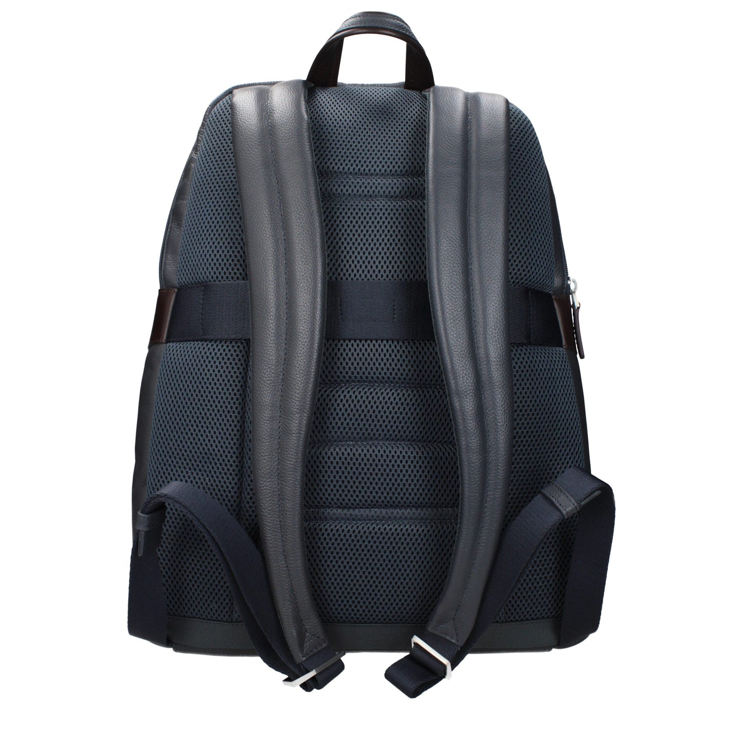 Gray Leather Backpack