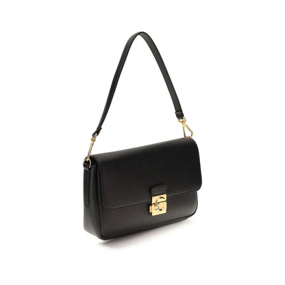 Black Calf Leather Bos Taurus Shoulder Bag