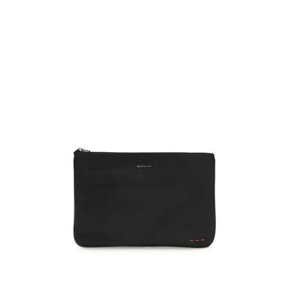 Black Fabric Clutch Bag