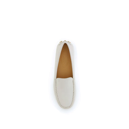 Cream Calf Leather Bos Taurus Slip-On Loafers