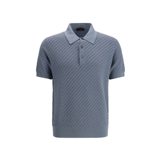 Light Blue Cotton Polo Shirt