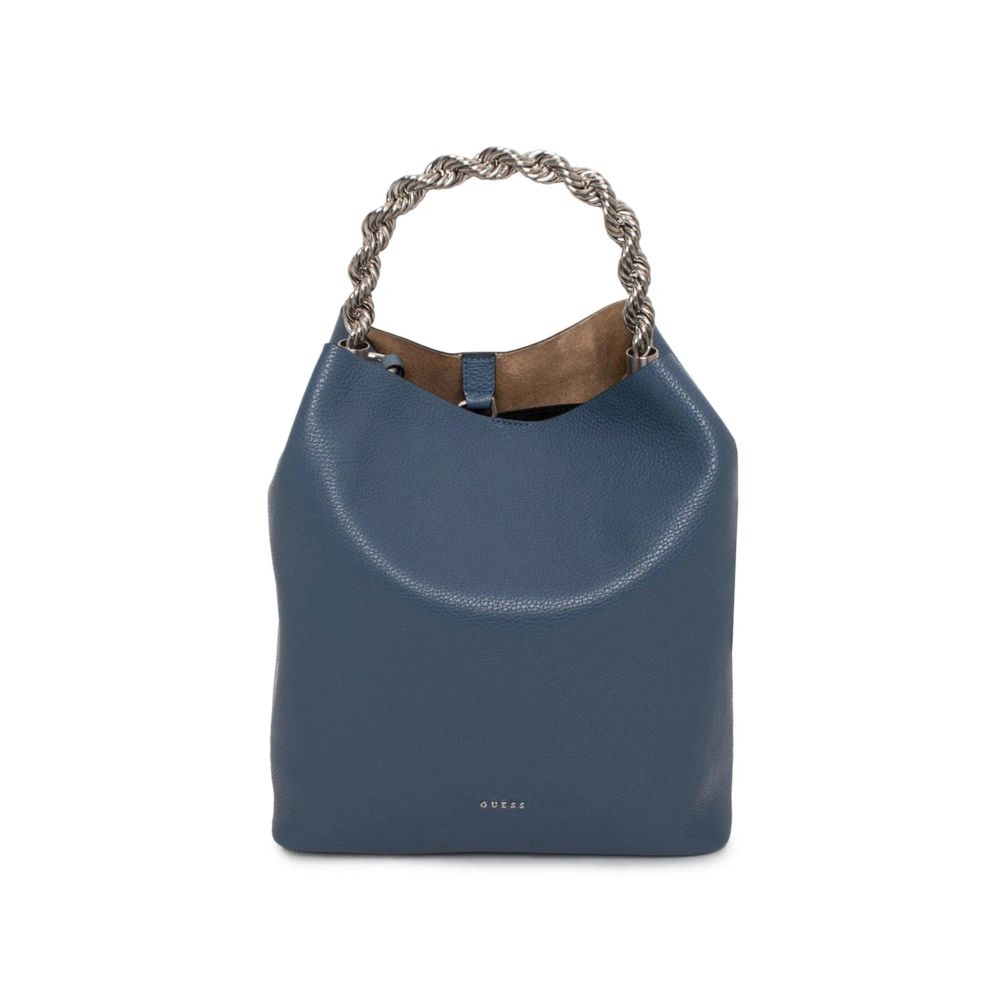 Blue Leather Shoulder Bag