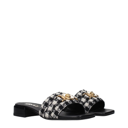 Black Fabric Slippers