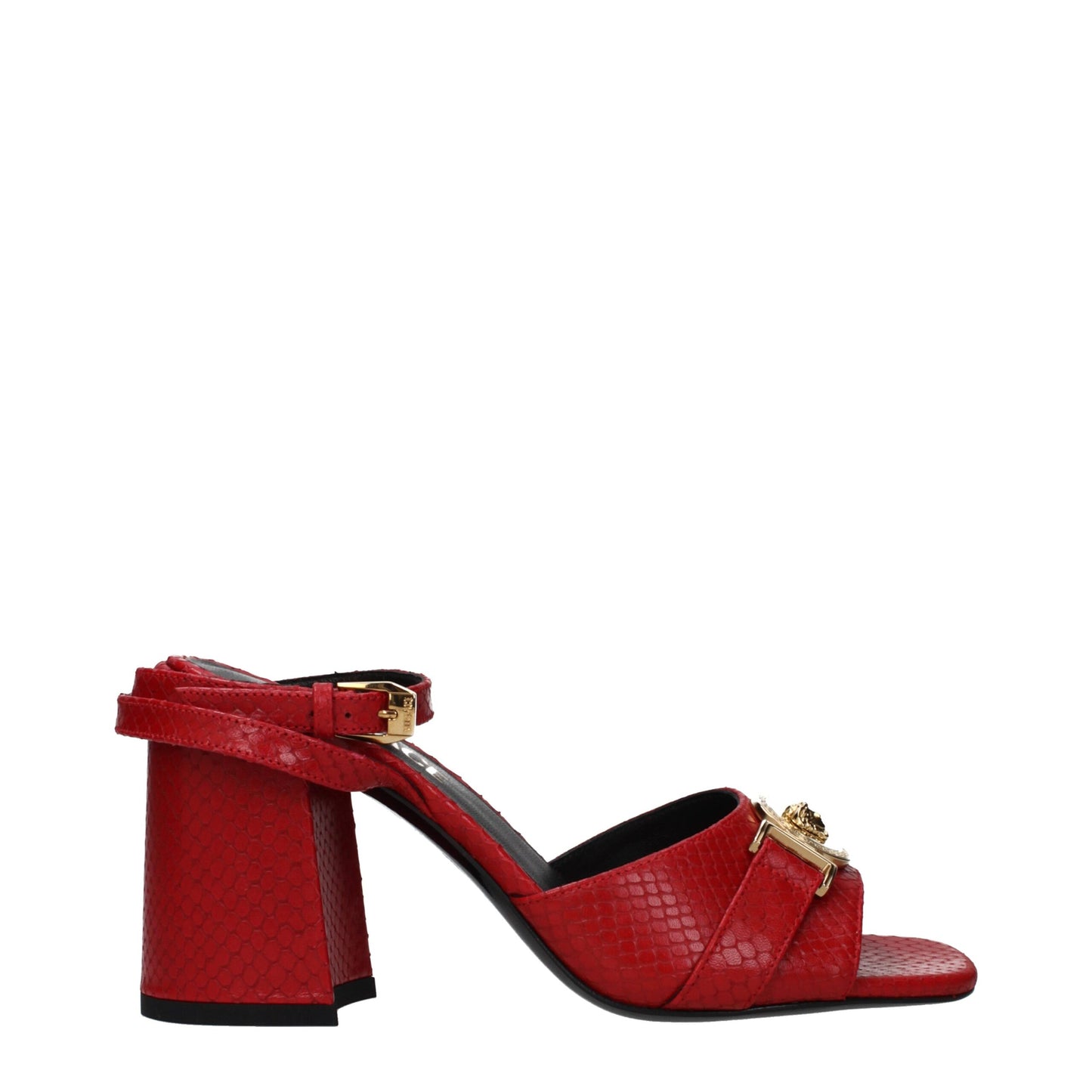 Red Leather Platform Sandals