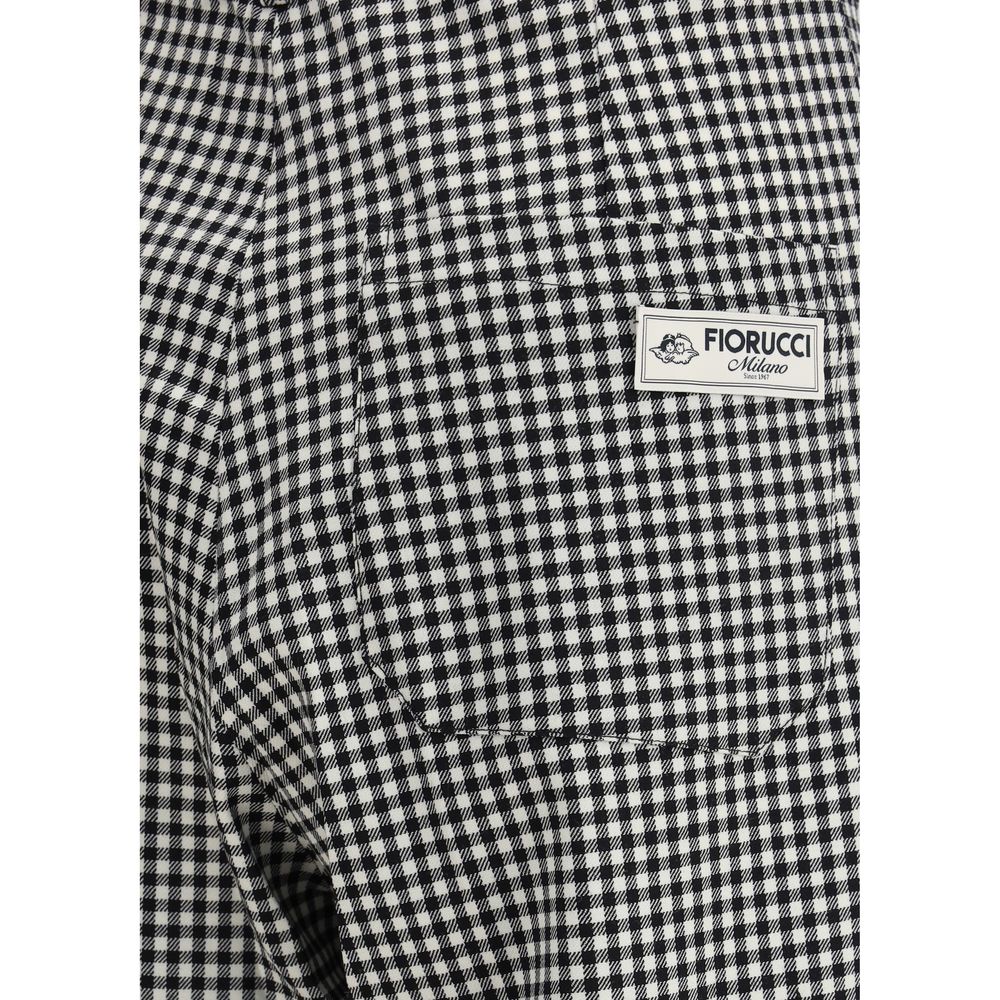 Multicolor Fleece Wool Casual Pants