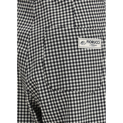 Multicolor Fleece Wool Casual Pants