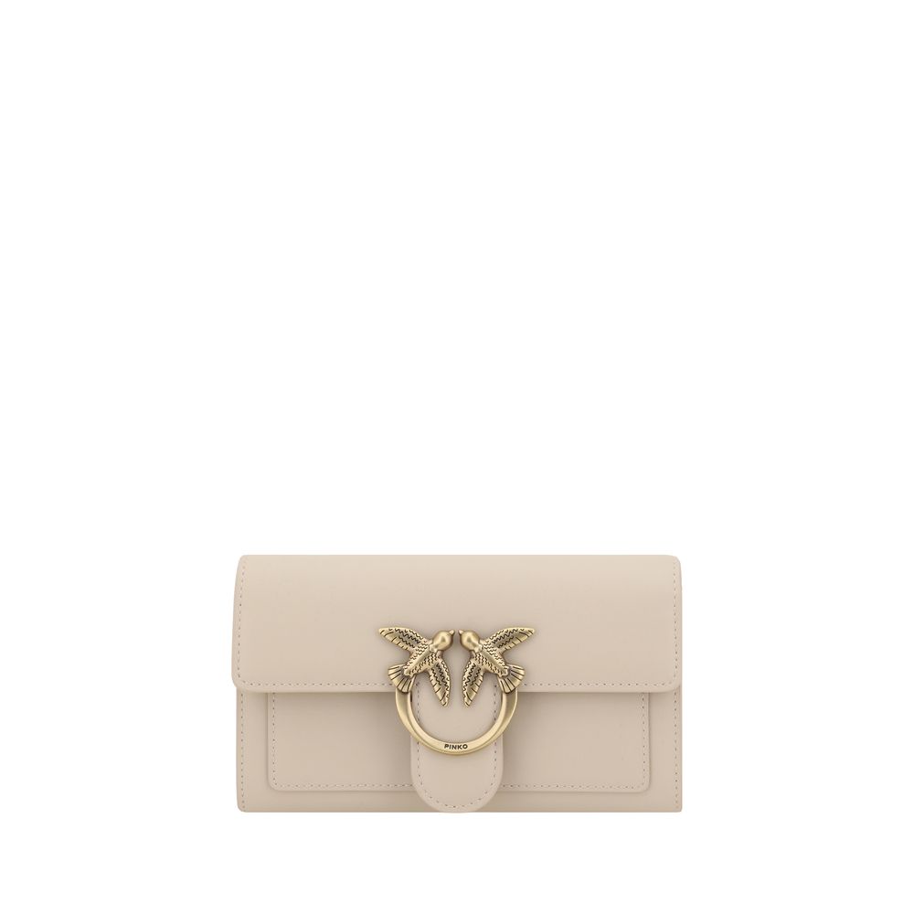 Beige Calf Leather Bos Taurus Shoulder Bag