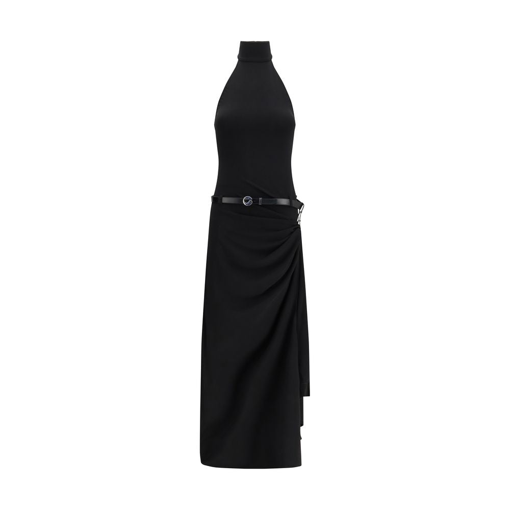 Black Polyester Cocktail Dress