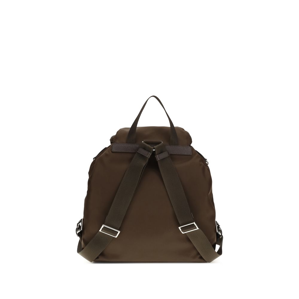 Brown Recycled Polyamide Backpack