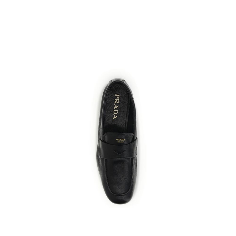 Black Calf Leather Bos Taurus Slip-On Loafers