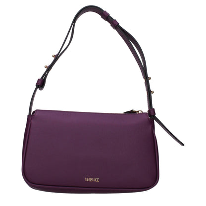 Purple Leather Shoulder Bag