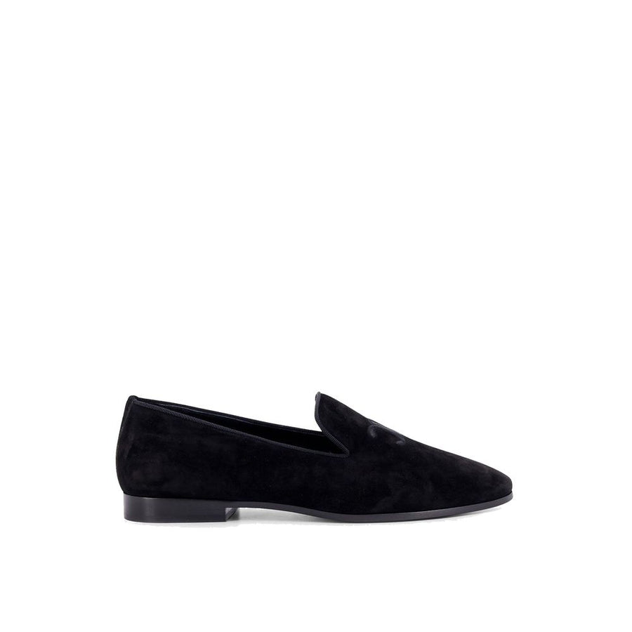 Black Calfskin Slip-On Loafers
