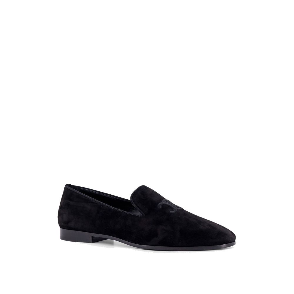 Black Calfskin Slip-On Loafers
