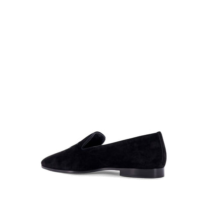 Black Calfskin Slip-On Loafers