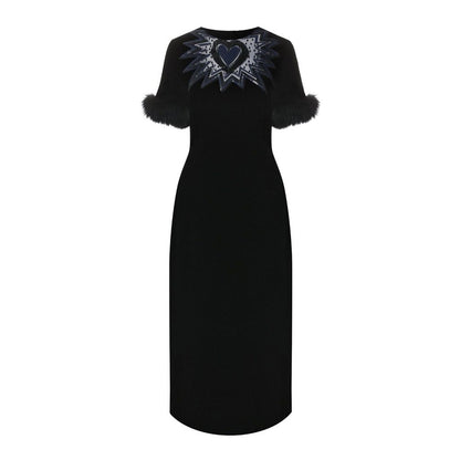 Black Viscose Cocktail Dress