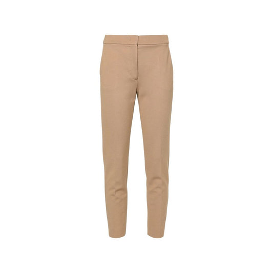 Brown Elastane Pants