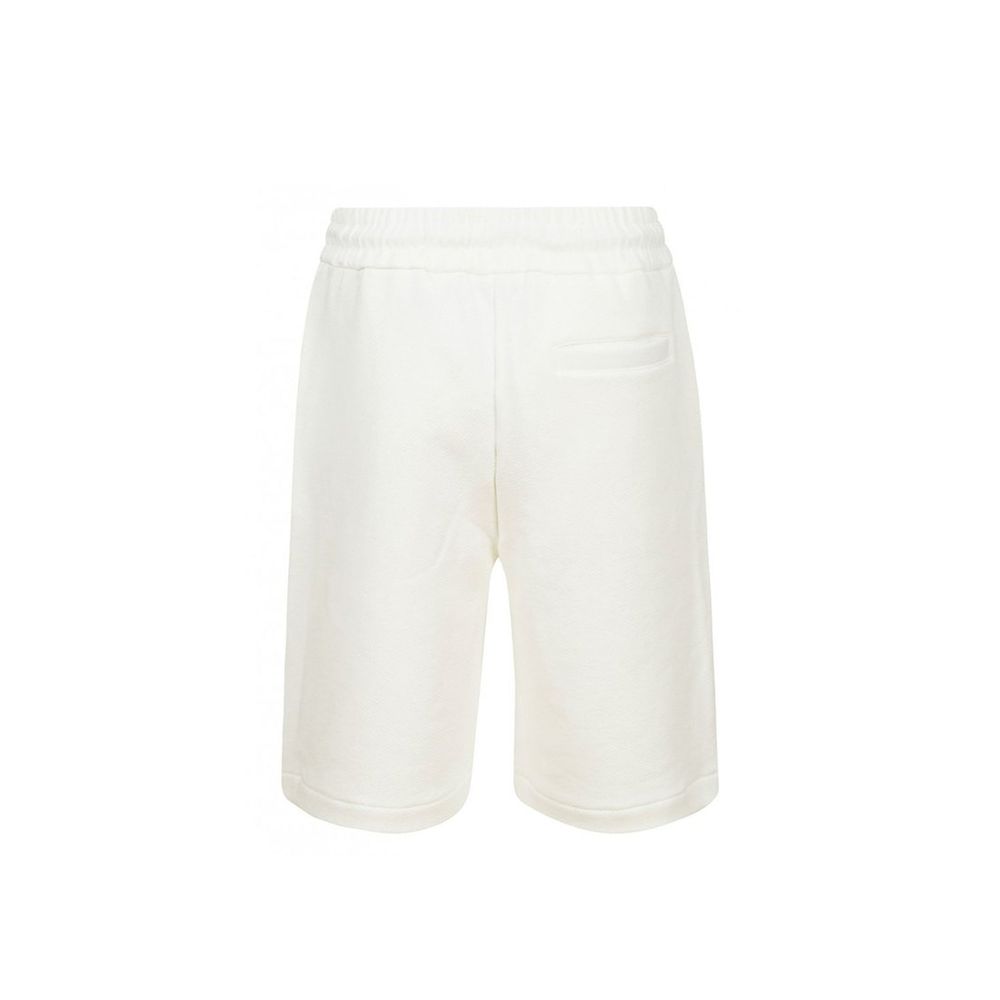 White Cotton Bermuda Shorts