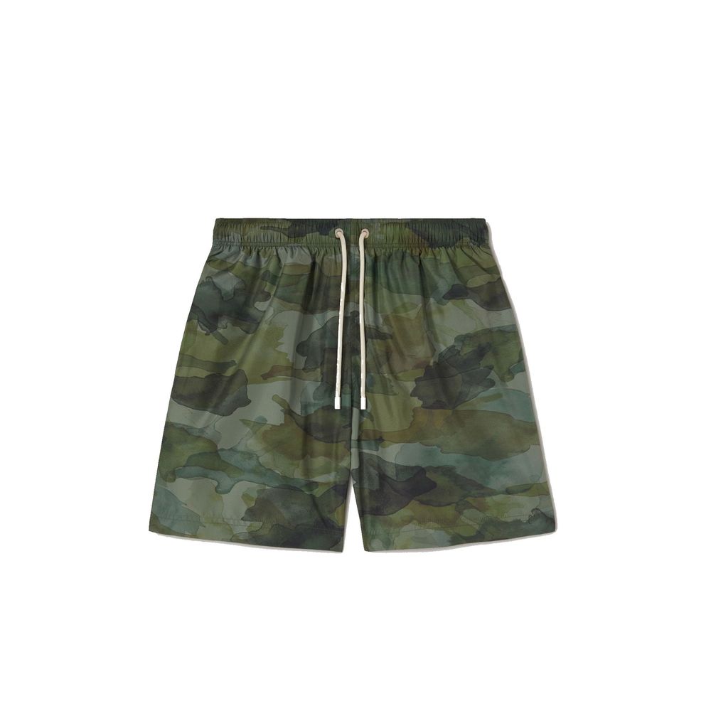 Bicolor Polyester Swim Shorts
