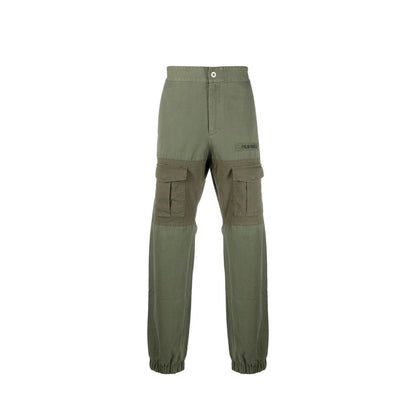 Bicolor Cotton Cargo Pants