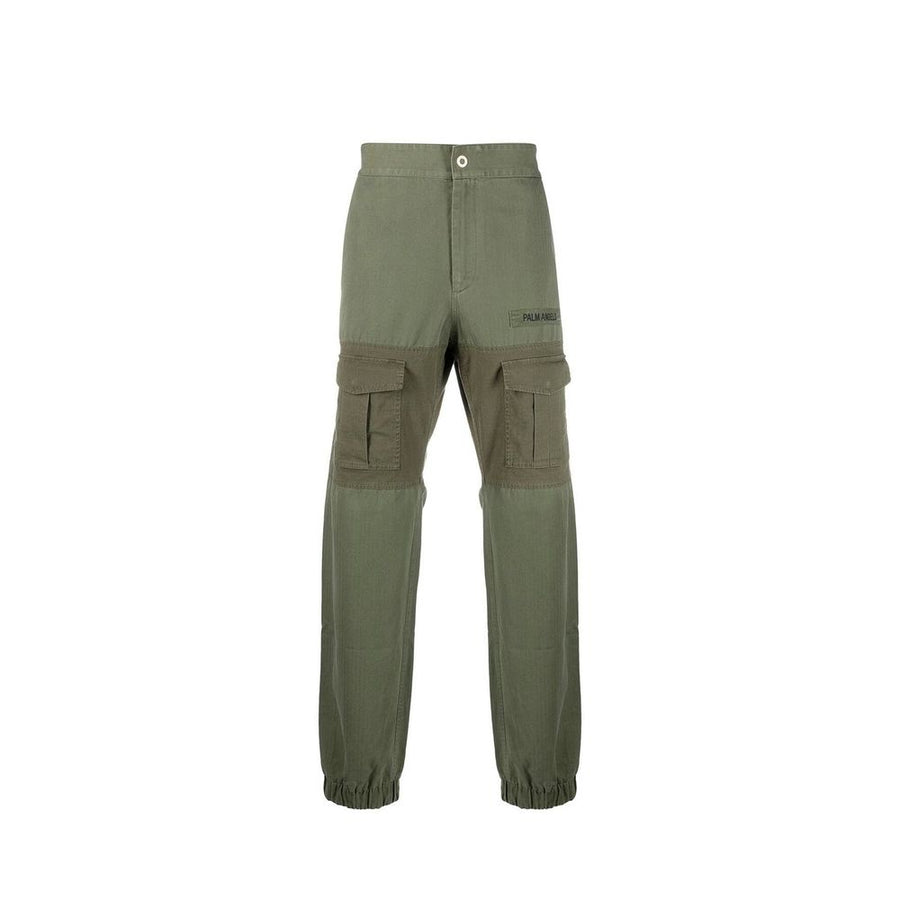 Bicolor Cotton Cargo Pants