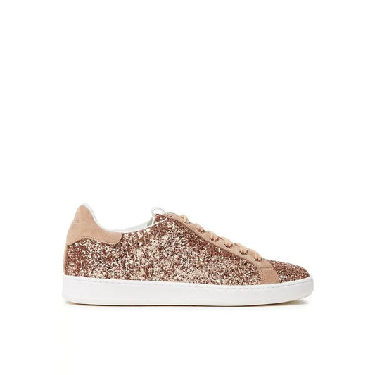 Rose Gold Fabric Low Top Sneakers