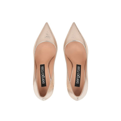 Rose Gold Calfskin High Heel Pumps