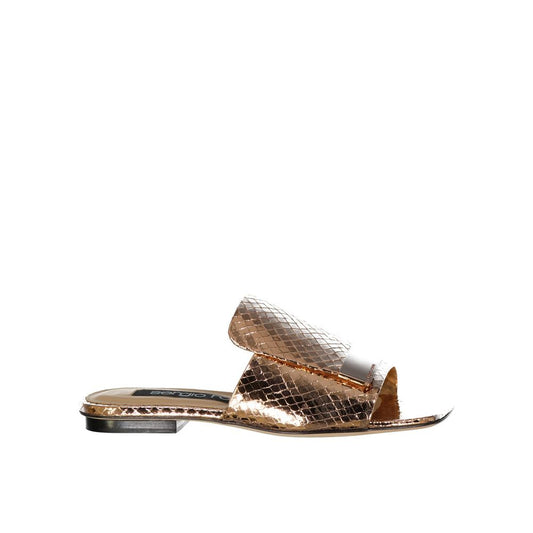 Rose Gold Calfskin Sandals