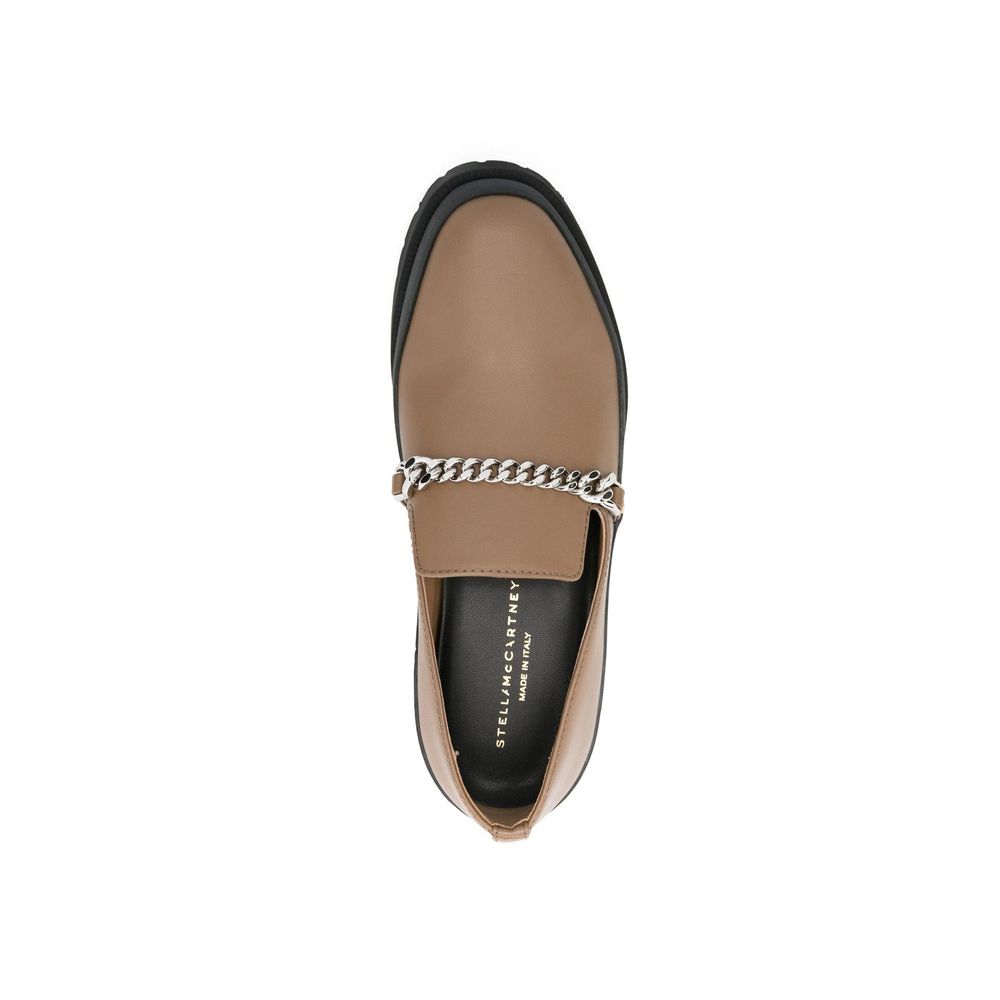 Brown Vegan Leather Slip-On Loafers