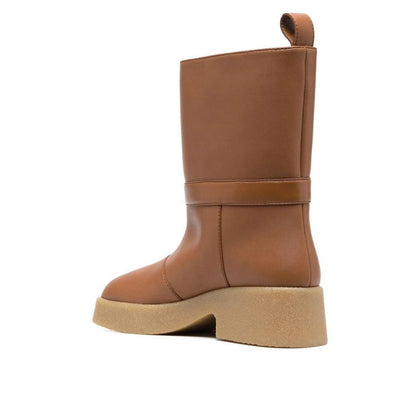 Brown Polyethylene Rain Boots