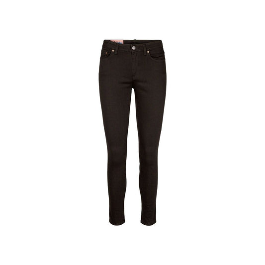 Black Cotton Skinny Jeans