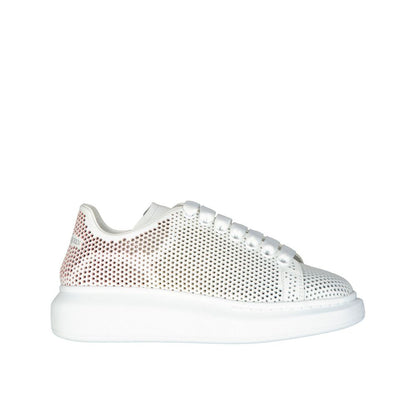 White Calfskin Low Top Sneakers