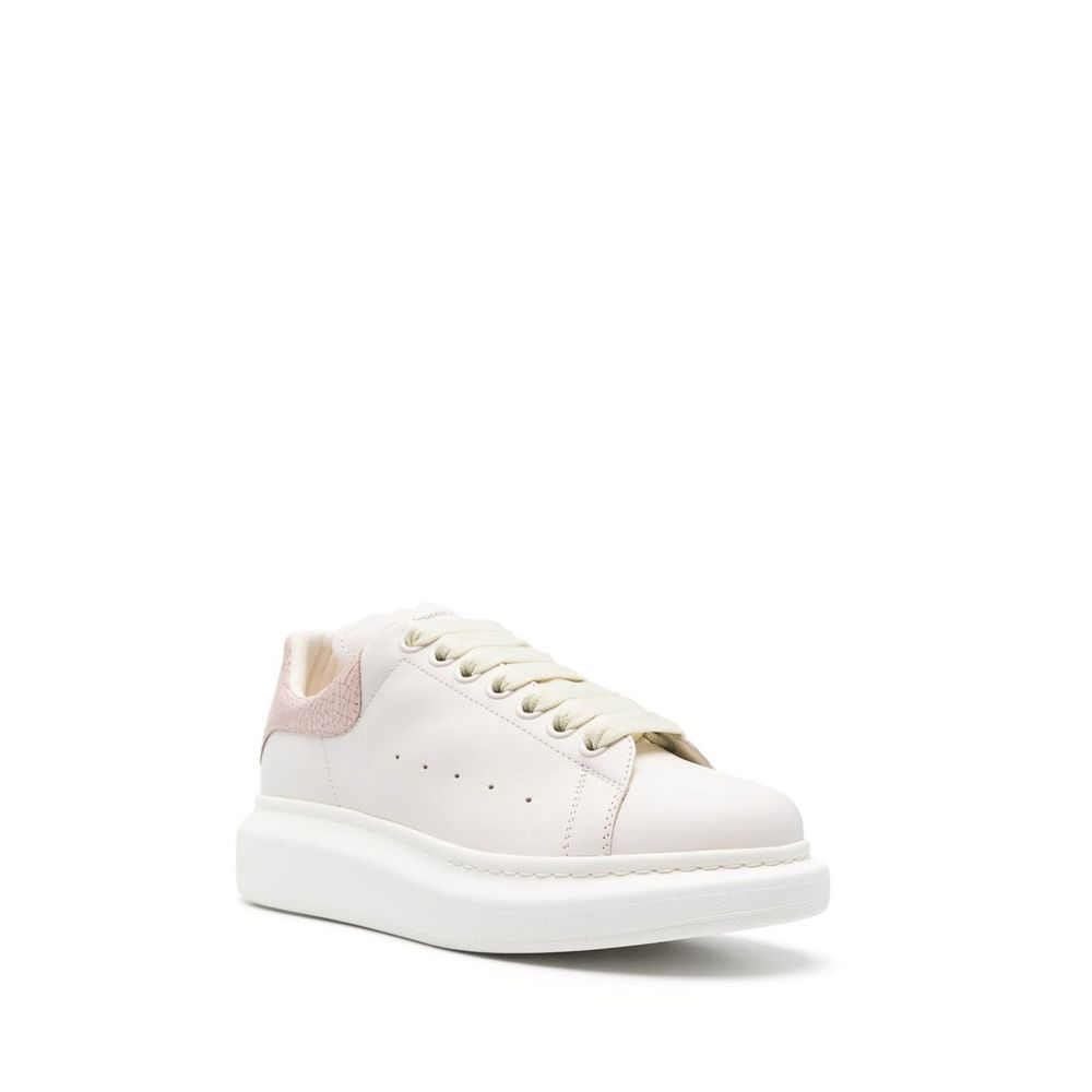 White Leather Platform Sneakers