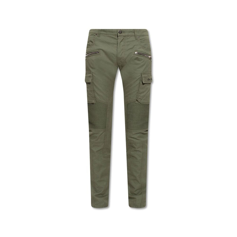 Bicolor Cotton Cargo Pants