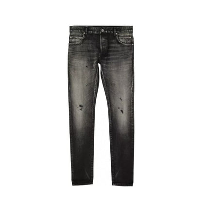 Black Cotton Skinny Jeans