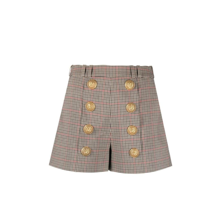 Beige Polyester Short And Mini Shorts