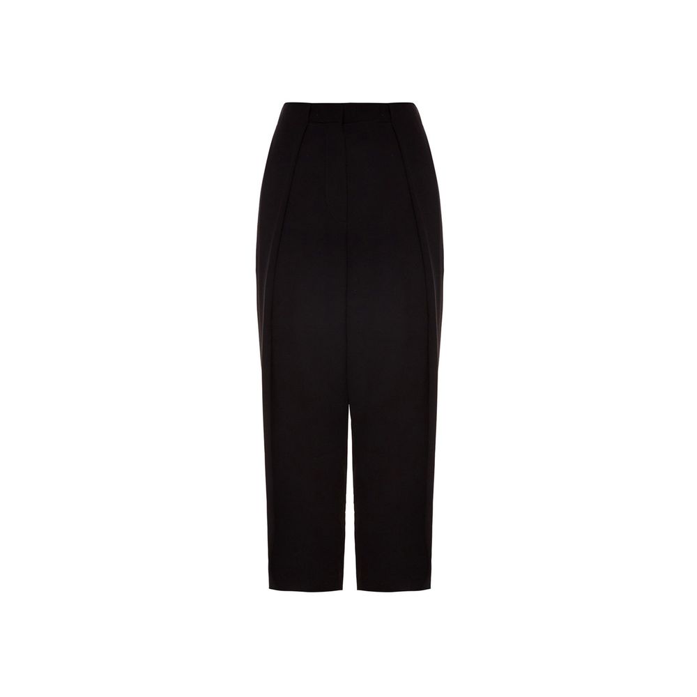 Black Viscose Casual Pants
