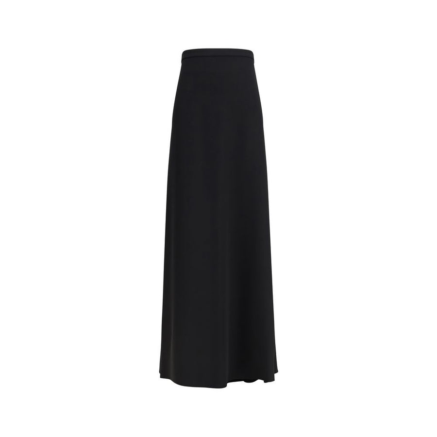 Black Silk Long Skirt