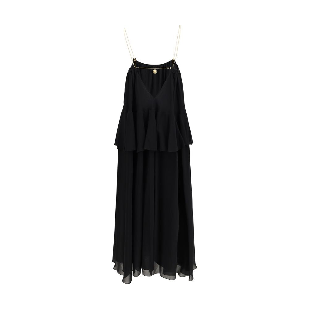 Black Silk Casual Dress