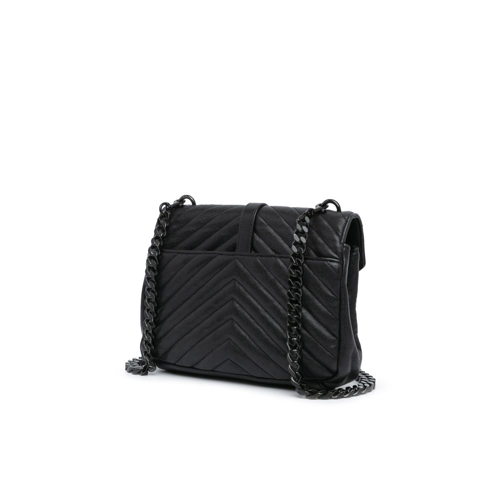 Black Leather Satchel Bag