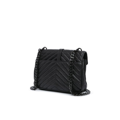 Black Leather Satchel Bag